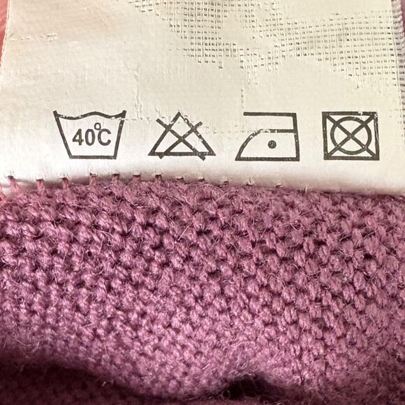 Y2K Euro Wool Blend Sweater Dress S/M Artsy Embroidered Graphic Patch Grunge - Picture 11 of 11